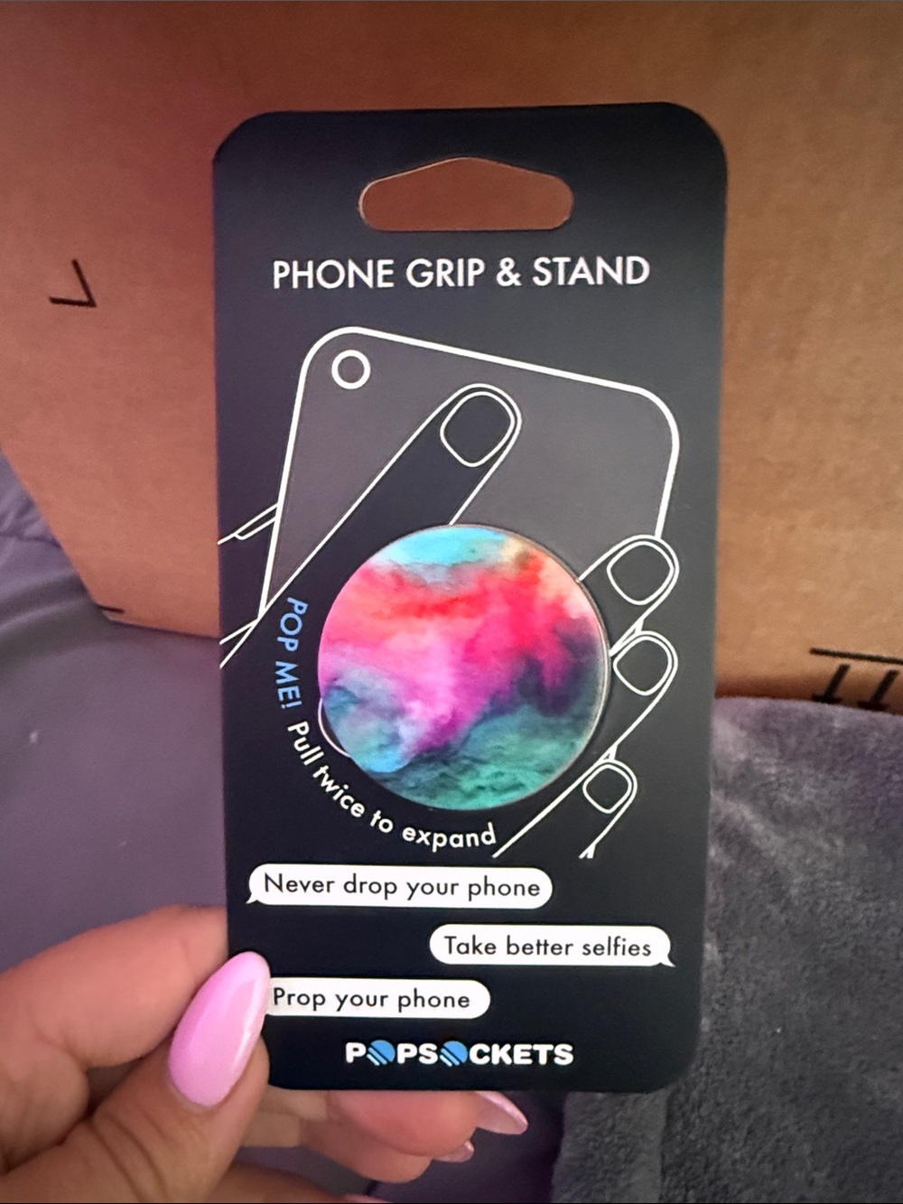 NWT 🏷️ | POPSOCKETS | Phone Grip & Stand - Pink Blue Green Water Color